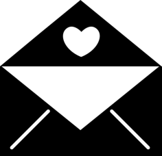 Love Message Open Envelope Icon Svg Vector, Free Vectors File